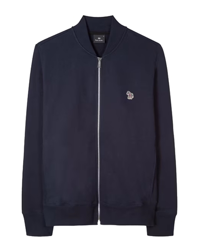 Paul Smith - Men Fit Zip Bomber Sweater - Navy